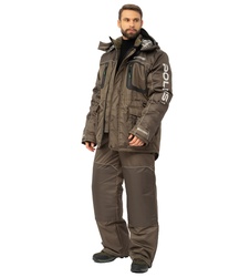 фото Зимний костюм для охоты и рыбалки Huntsman Полюс LUX цвет Хаки ткань Cell -40°С