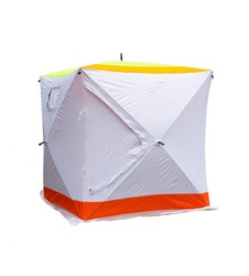 фото Зимняя палатка Куб Indiana 180х180х205 см (белый, оранжевый)