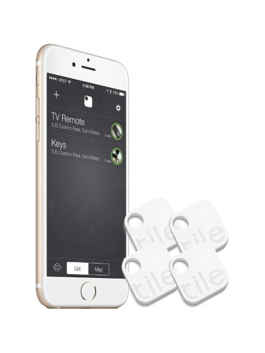 фото Поисковый маячок Tile - Item Finder for Anything для iOS / Android (4 шт)