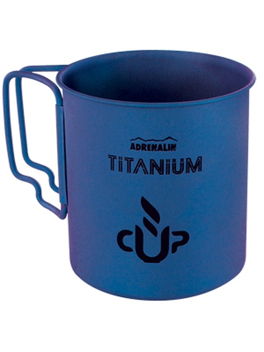 фото Титановая кружка со складными ручками Adrenalin Titanium Cup Blue