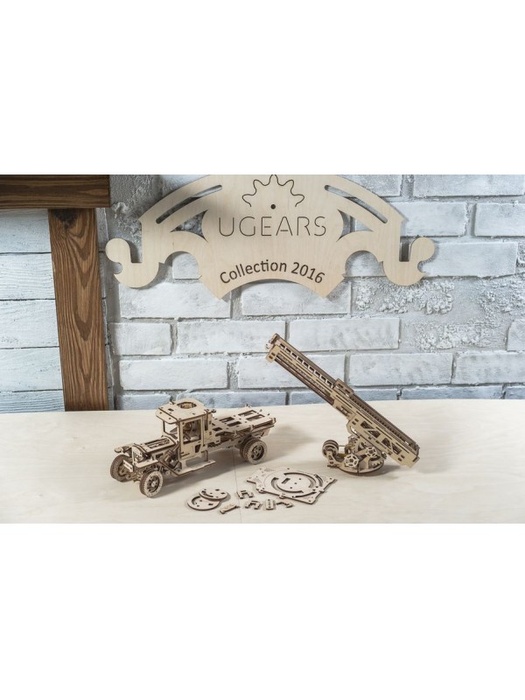 фото 3D деревянный конструктор UGEARS Пожарная лестница