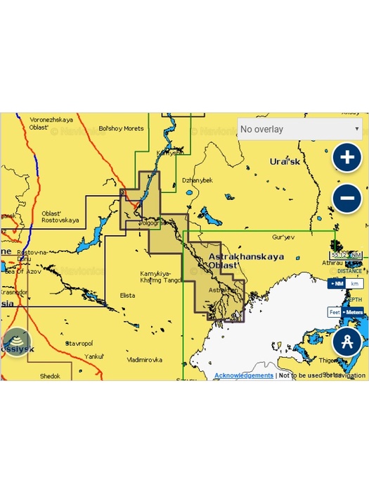 фото Карты Navionics Россия 5G630S2 Волгоград - Астрахань