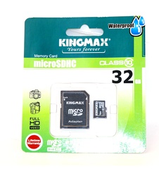 фото Карта памяти Kingmax 32Gb (10 класс), с переходником SD