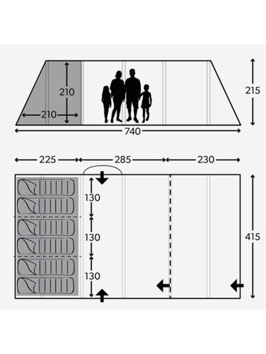 фото Надувная палатка KAMPA Dometic Croyde 6