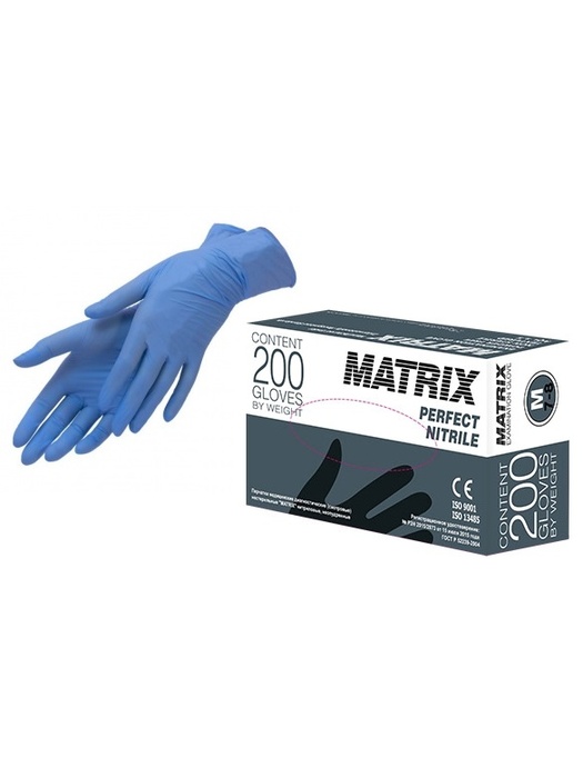 фото Перчатки одноразовые нитриловые MATRIX Perfect Nitril 100 пар (200 шт)