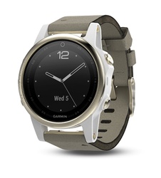 фото Garmin FENIX 5S SAPPHIRE золотистые с замшевым ремешком (010-01685-13)