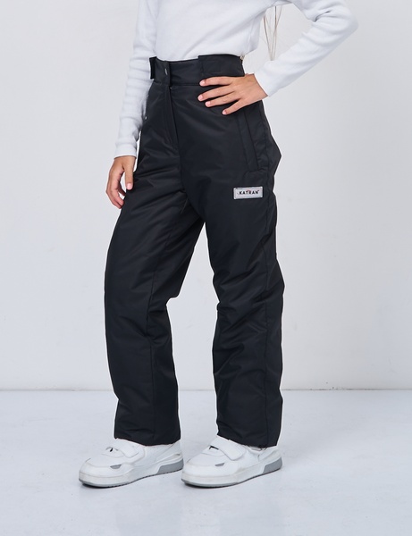 Зимние подростковые детские брюки для девочек KATRAN SLIDE (мембрана, черный) - фото 3