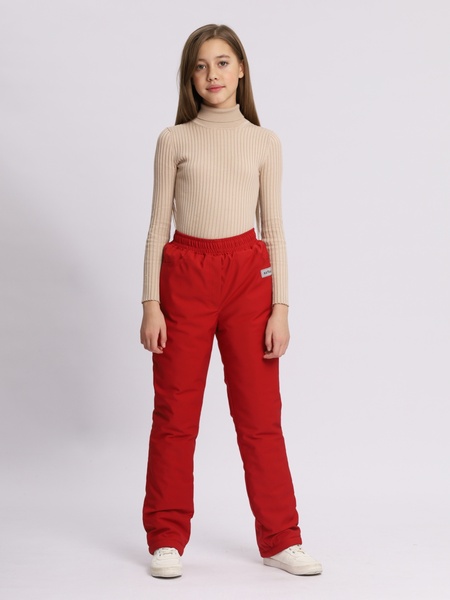Зимние подростковые брюки для девочек KATRAN Frosty (мембрана, красный) - фото 2