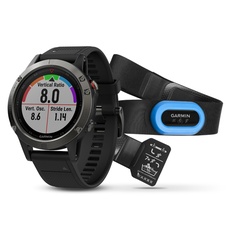 фото Garmin FENIX 5 серые с черным ремешком и HRM-Tri (010-01688-30)