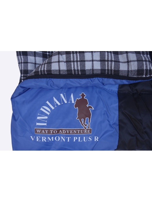 фото Спальный мешок INDIANA Vermont Plus L-zip от -15 °C (одеяло с подголовником, фланель, 195+35X85 см)