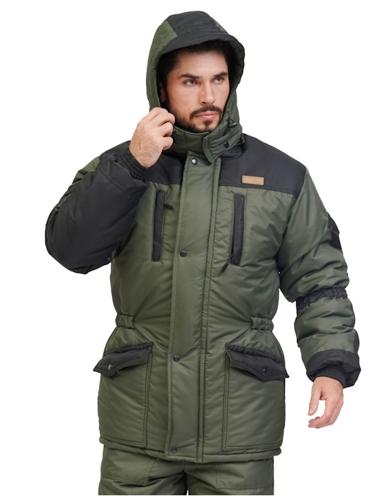 фото Куртка зимняя для охоты и рыбалки KATRAN АРХЫЗ-35°С (Таслан, хаки)