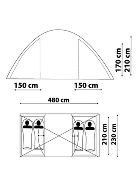 фото Палатка Canadian Camper SANA 4 (цвет royal дуги 11/9,5 мм)