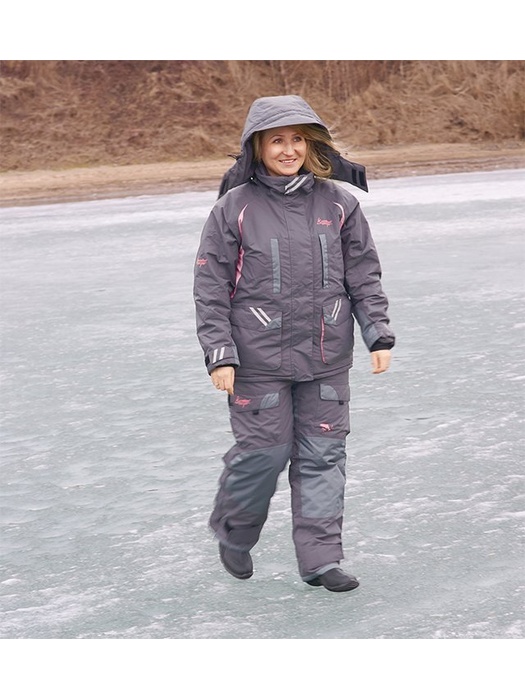 фото Зимний женский костюм для охоты и рыбалки Canadian Camper Pike -30 0С (grey/pink)