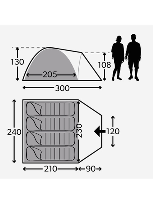 фото Палатка KAMPA Dometic Brighton 4 Green