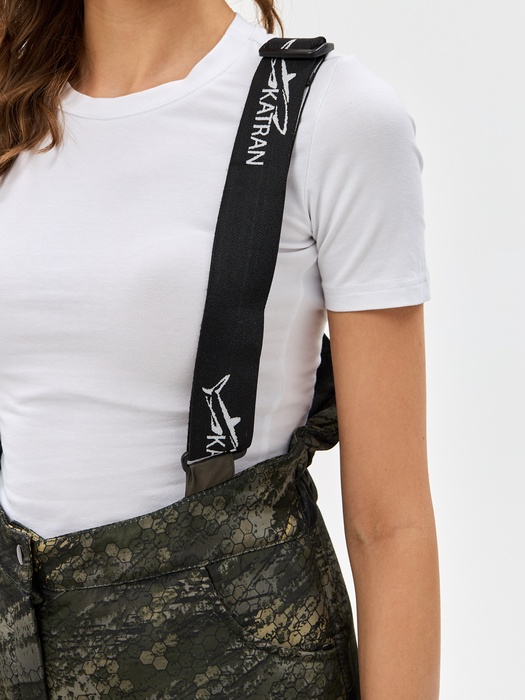 фото Брюки женские KATRAN ЛАДОГА (полофлис, зеленые соты) подклад флис