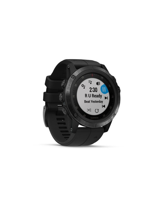 фото Garmin FENIX 5X PLUS SAPPHIRE черные с черным ремешком