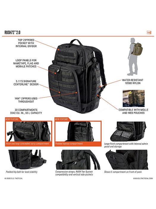 фото Рюкзак 5.11 Tactical RUSH 72 V 2.0 DOUBLE TAP (026)