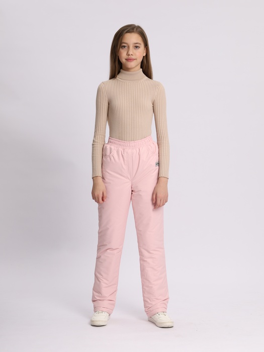 фото Зимние подростковые брюки для девочек KATRAN Frosty (мембрана, пудровый)
