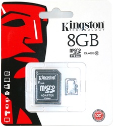 фото Карта памяти Kingston 8Gb (HC), с переходником SD
