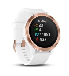 фото Garmin VIVOACTIVE 3 золотистые с белым ремешком (010-01769-07)