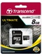 фото Карта памяти Transcend 8Gb (HC), с переходником SD