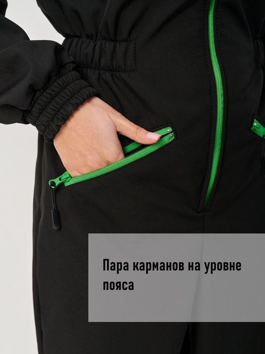 фото Комбинезон женский осенний для охоты и рыбалки KATRAN АМАЗОНКА (Софтшелл, черный)