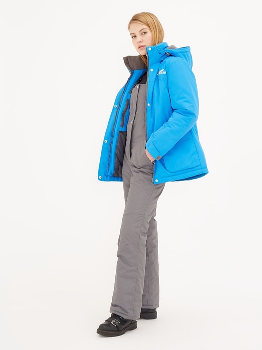 фото Зимний женский костюм KATRAN Сальвия -35 С (Таслан, Голубой) полукомбинезон