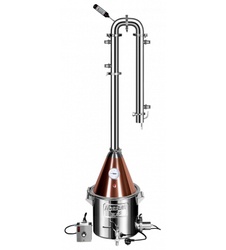 фото Самогонный аппарат (дистиллятор) Добрый жар Абсолют ПРО (конус медь) 20 литров (съемный ТЭН)