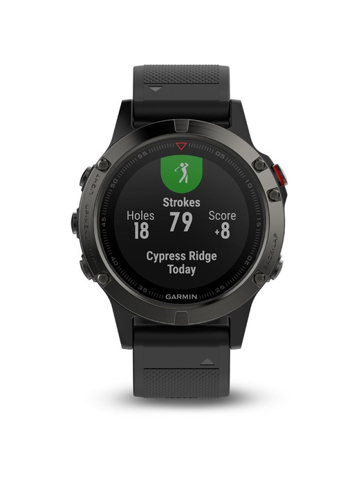 фото Garmin Fenix 5 SAPPHIRE черные с черным ремешком