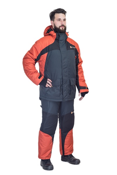 Зимний костюм для рыбалки Holster Неман-1 (таслан, оранжево-серый) -45С - фото 2