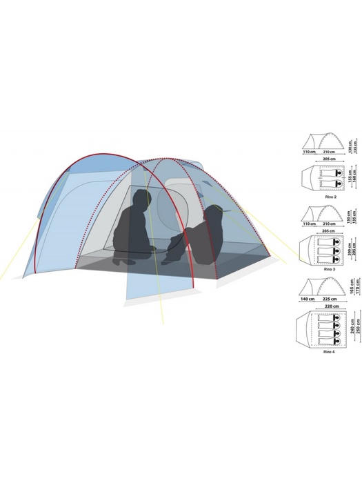 фото Палатка Canadian Camper RINO 4 (цвет forest  дуги 9,5 мм)