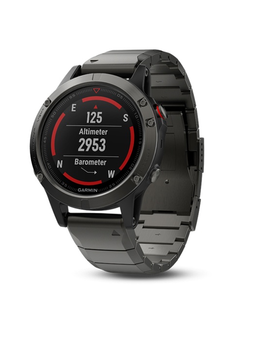 фото Garmin FENIX 5X SAPPHIRE серые с металлическим браслетом (010-01733-03)