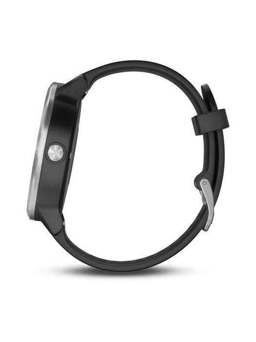 фото Garmin VIVOACTIVE 3 серебристые с черным ремешком (010-01769-02)