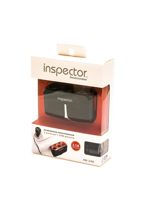 фото Разветвитель на 3 прикуривателя и USB Inspector AW-Z46