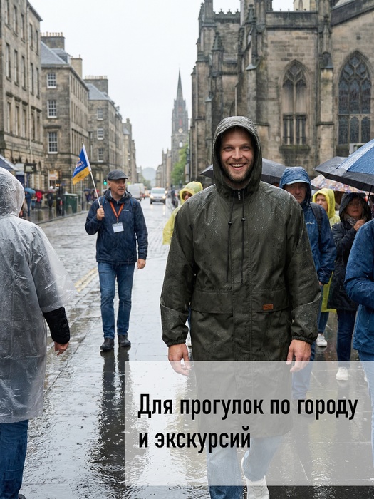 фото Плащ дождевик KATRAN НЕПТУН (мембранная ткань, хаки)
