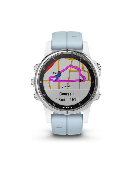 фото Garmin FENIX 5S Plus,Glass,Wht w/Sea FoamBnd (010-01987-23)