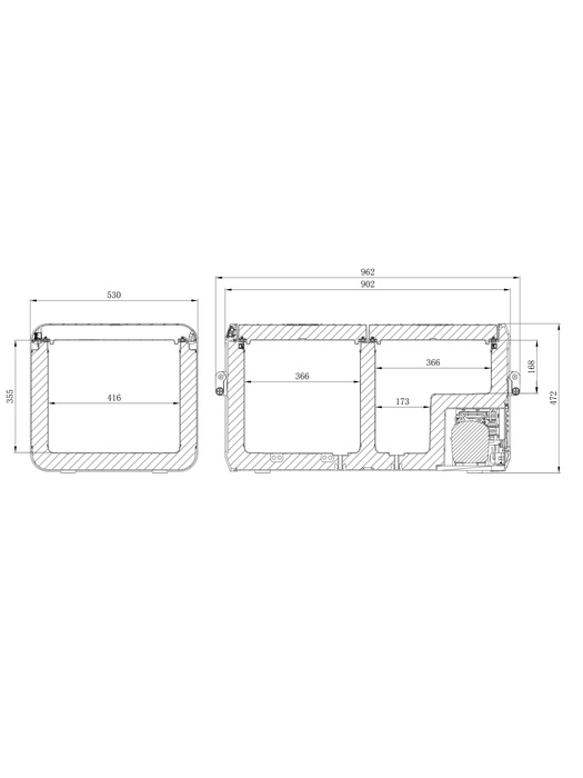 фото Компрессорный автомобильный холодильник Dometic CoolFreeze CFX3 95DZ