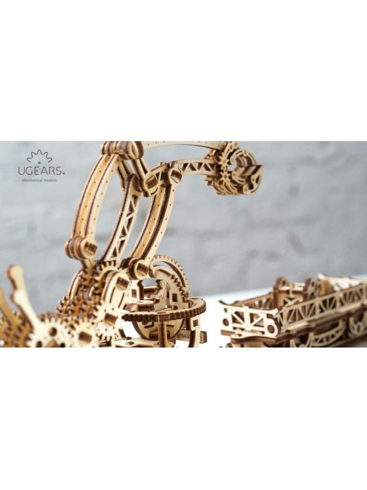 фото 3D деревянный конструктор UGEARS Манипулятор на рельсах