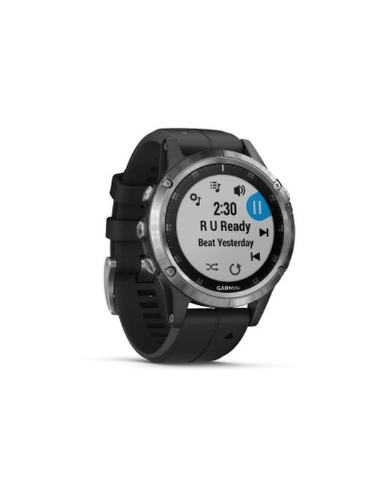 фото Garmin FENIX 5 PLUS серебристые с черным ремешком