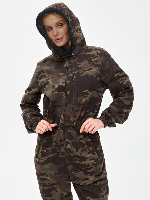 фото Женский комбинезон противоэнцефалитный антимоскитный KATRAN Виктория (Твил, темный КМФ)