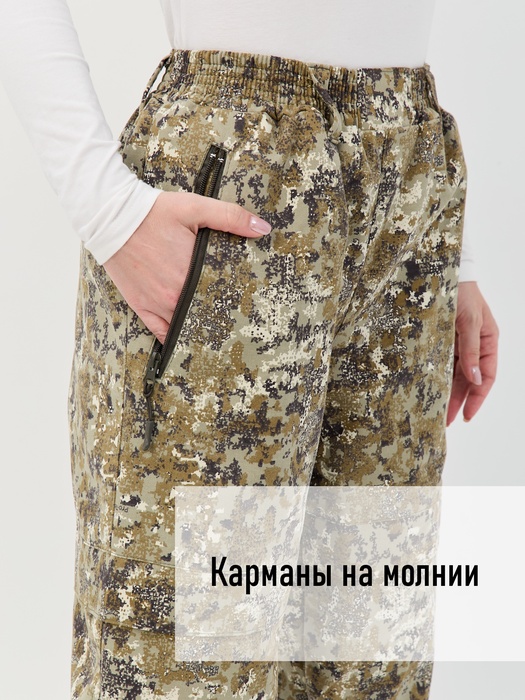 фото Женский костюм противоэнцефалитный антимоскитный KATRAN ИВА (Твил, бежевый КМФ)