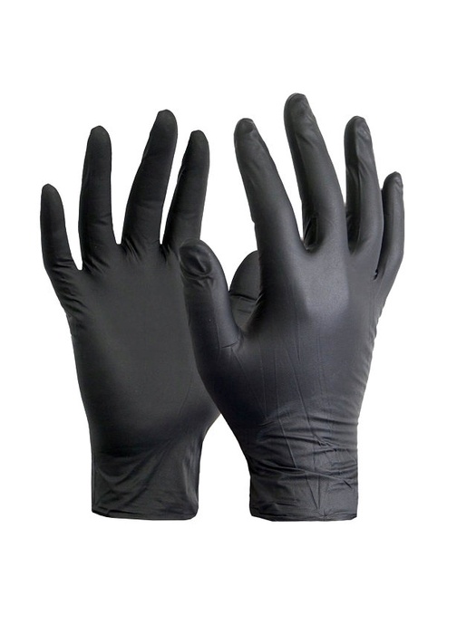 фото Перчатки одноразовые нитриловые MATRIX Black Nitrile 50 пар (100 шт) черные
