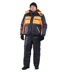 фото  Зимний костюм для работы URSUS "Стим-Ямал" т-синий с оранжевым (Оксфорд) -25°C