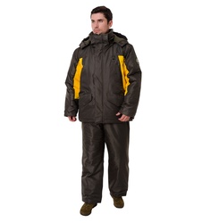 фото Зимний костюм для рыбалки ONERUS "Фишер -45" (Таслан, Зеленый/Желтый) Полукомбинезон