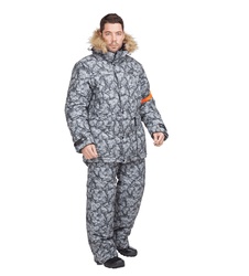 фото Зимний костюм для охоты и рыбалки Sobol АККЕМ -35 (LOKKER, серый) полукомбинезон