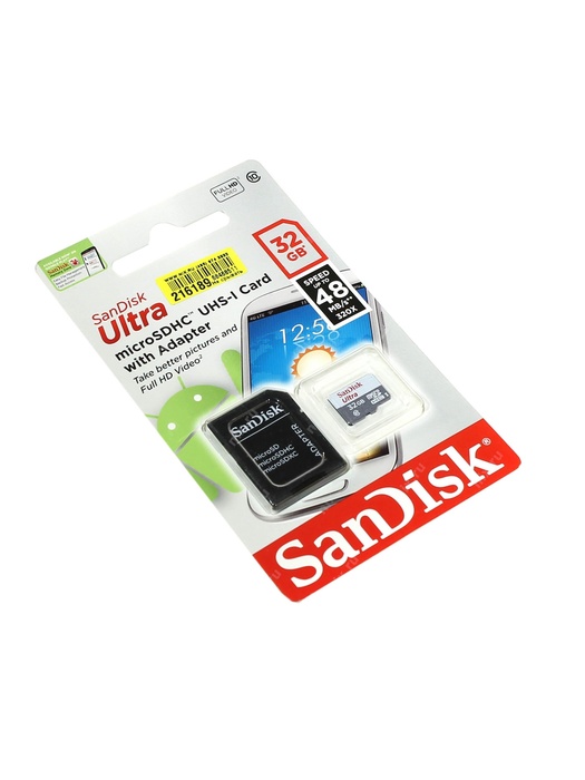 фото Карта памяти SanDisk 32Gb (10 класс), с переходником SD