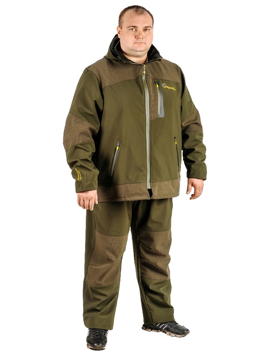 фото Демисезонный костюм для рыбалки и охоты  Aquatic К-04Х (Soft Shell, хаки)