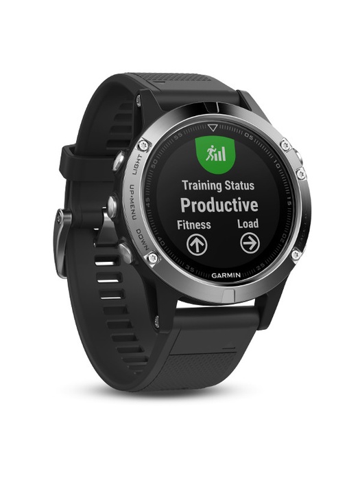 фото Garmin FENIX 5 серебристые с черным ремешком (010-01688-03)