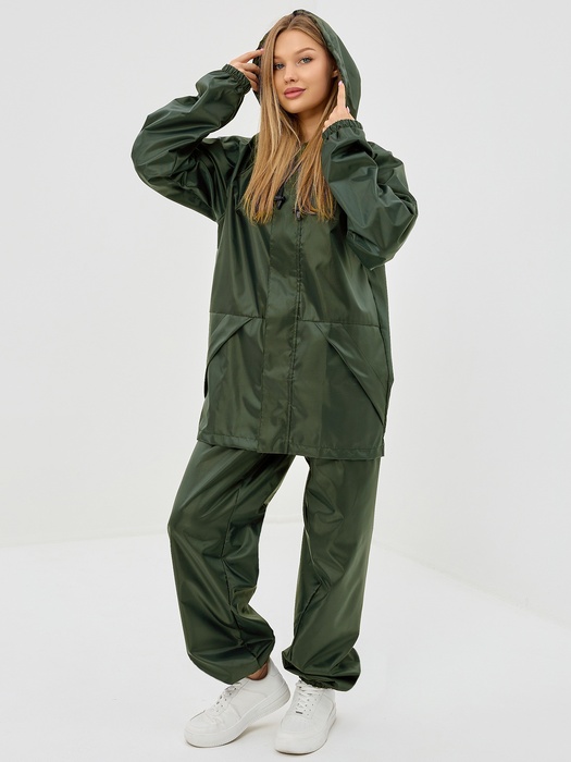 фото Дождевик женский пончо накидка KATRAN ГРОЗА (Оксфорд, хаки)