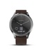 фото Garmin VIVOMOVE HR серебряные с темно-коричневым кожаным ремешком (010-01850-24)